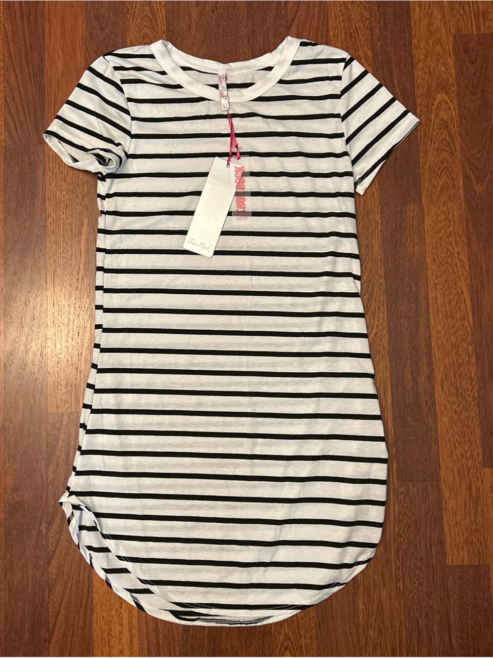 True Rock Olivia Striped Nautical Shirt Dress NWT Size Large